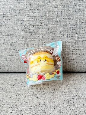 Japan Kawaii Cat Pancake Squishy Plush - Yellow